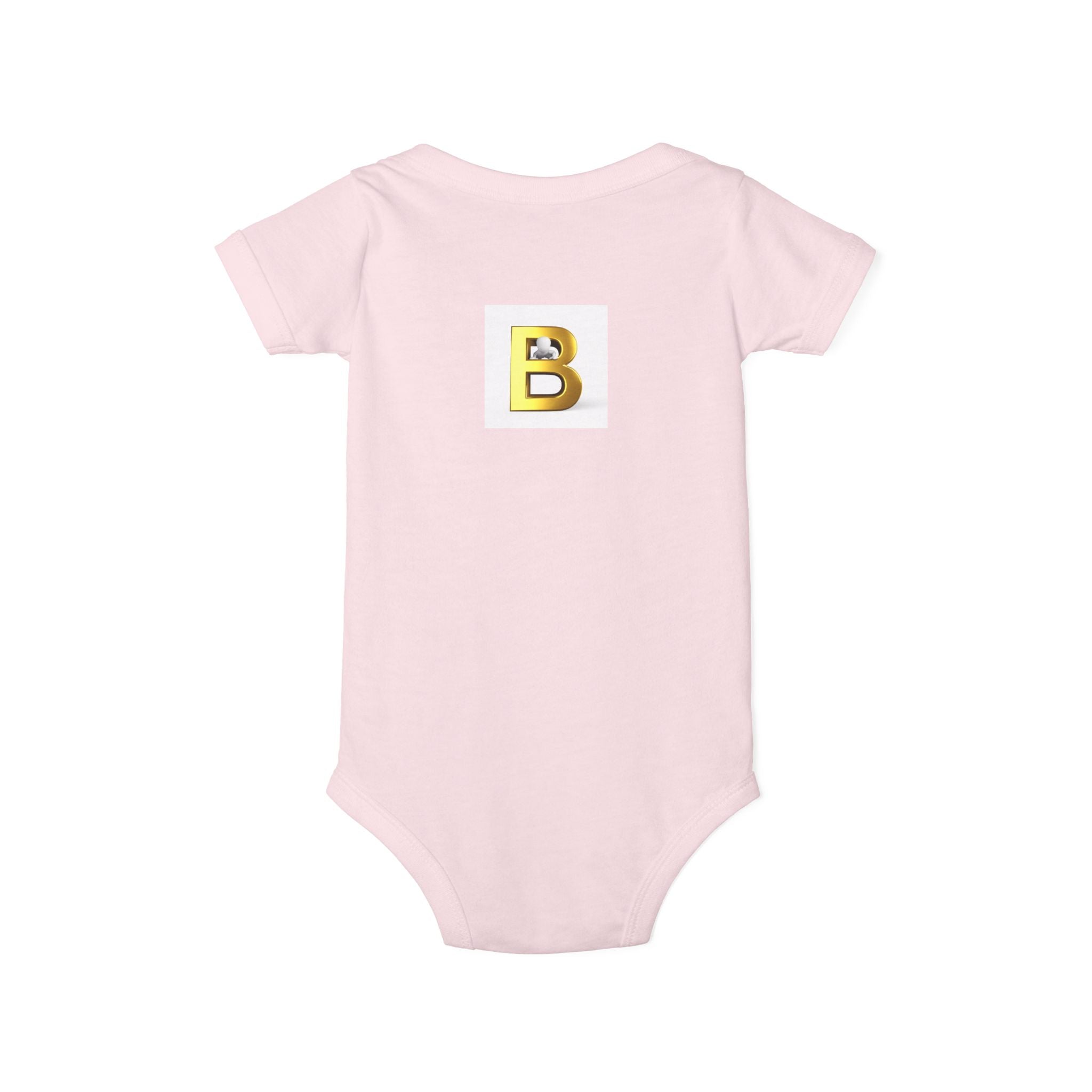 Gold B Letter  Baby Bodysuit | Infant Jersey One Piece