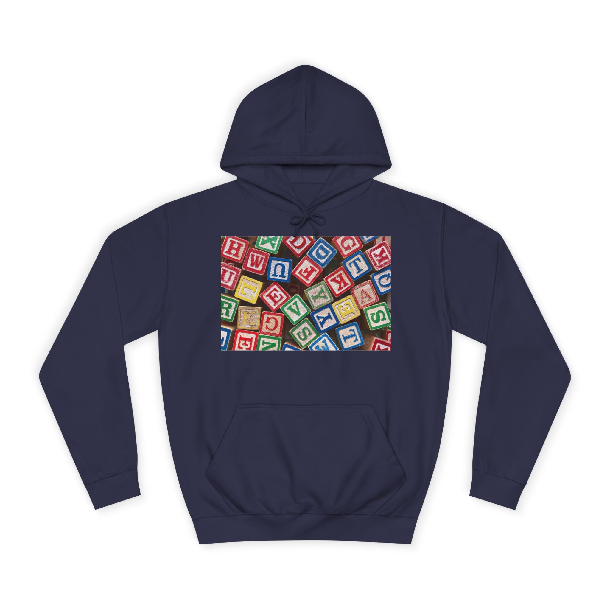 Sweat à capuche Blocs de l'Alphabet Colorés | Motif Blocs de Lettres pour Enfants