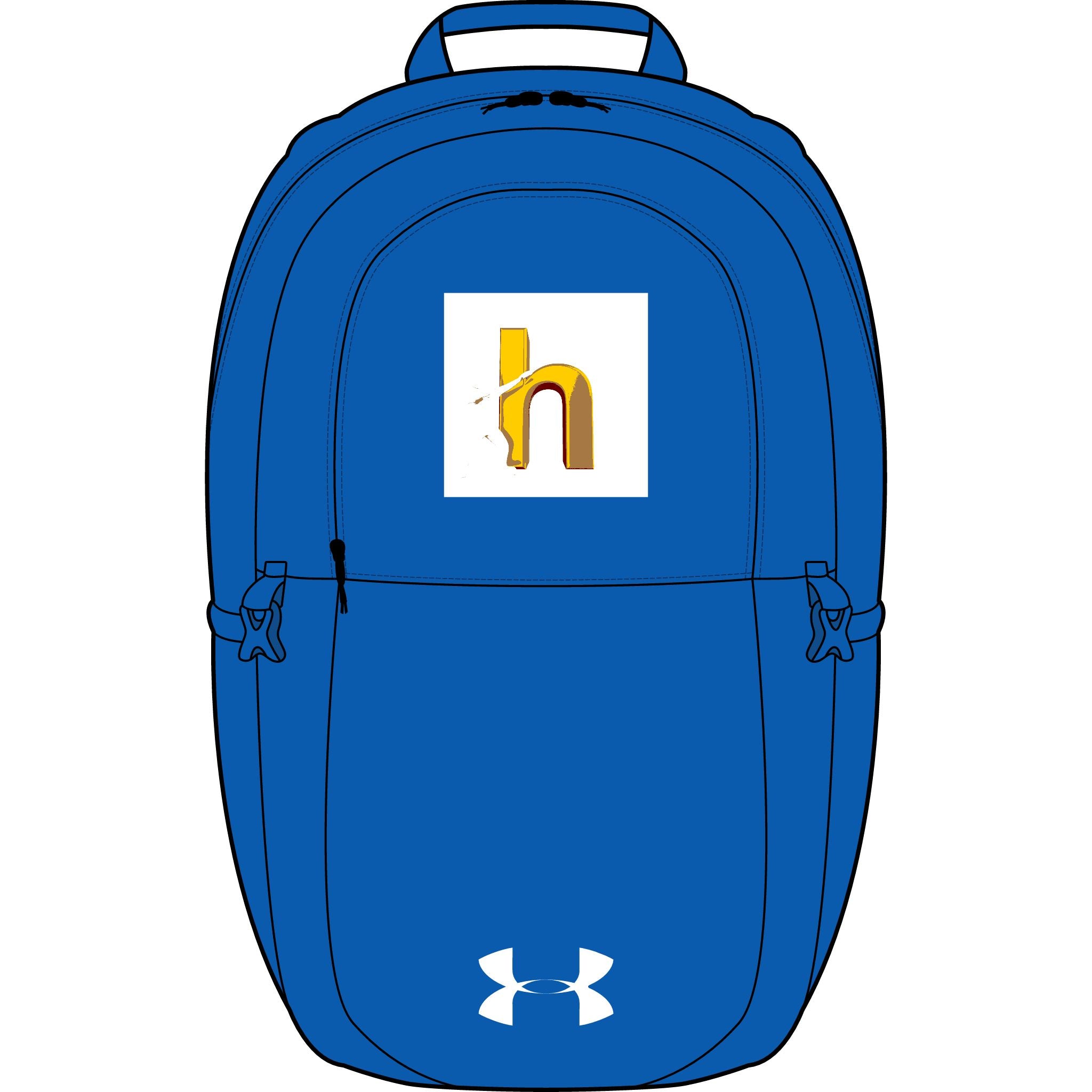 Gelber handgeschriebener "h"-bestickter Rucksack | Under Armour All Sport Rucksack