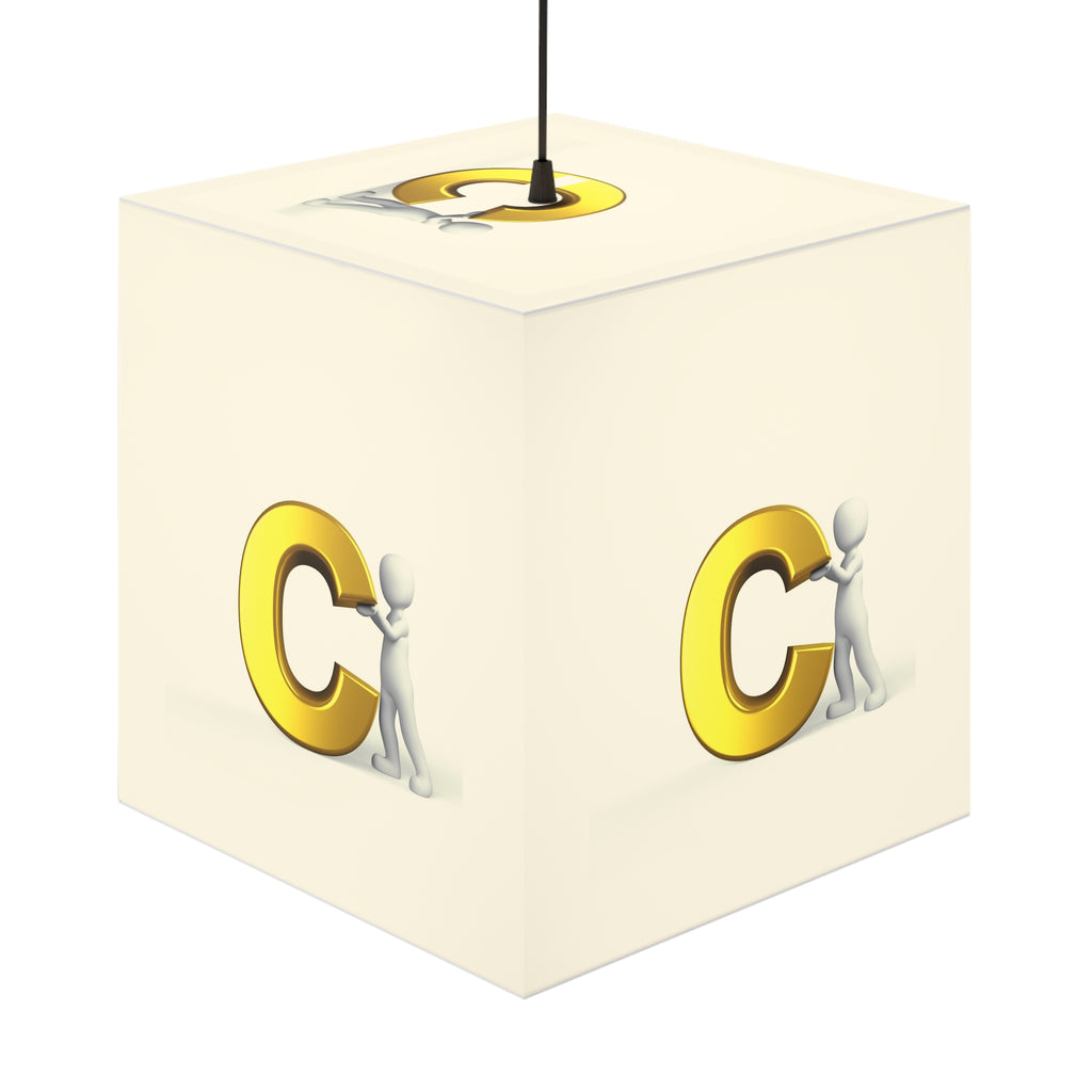 3D Letter C Cube Lamp | Alphabet Nursery Light | Kids Room Decor