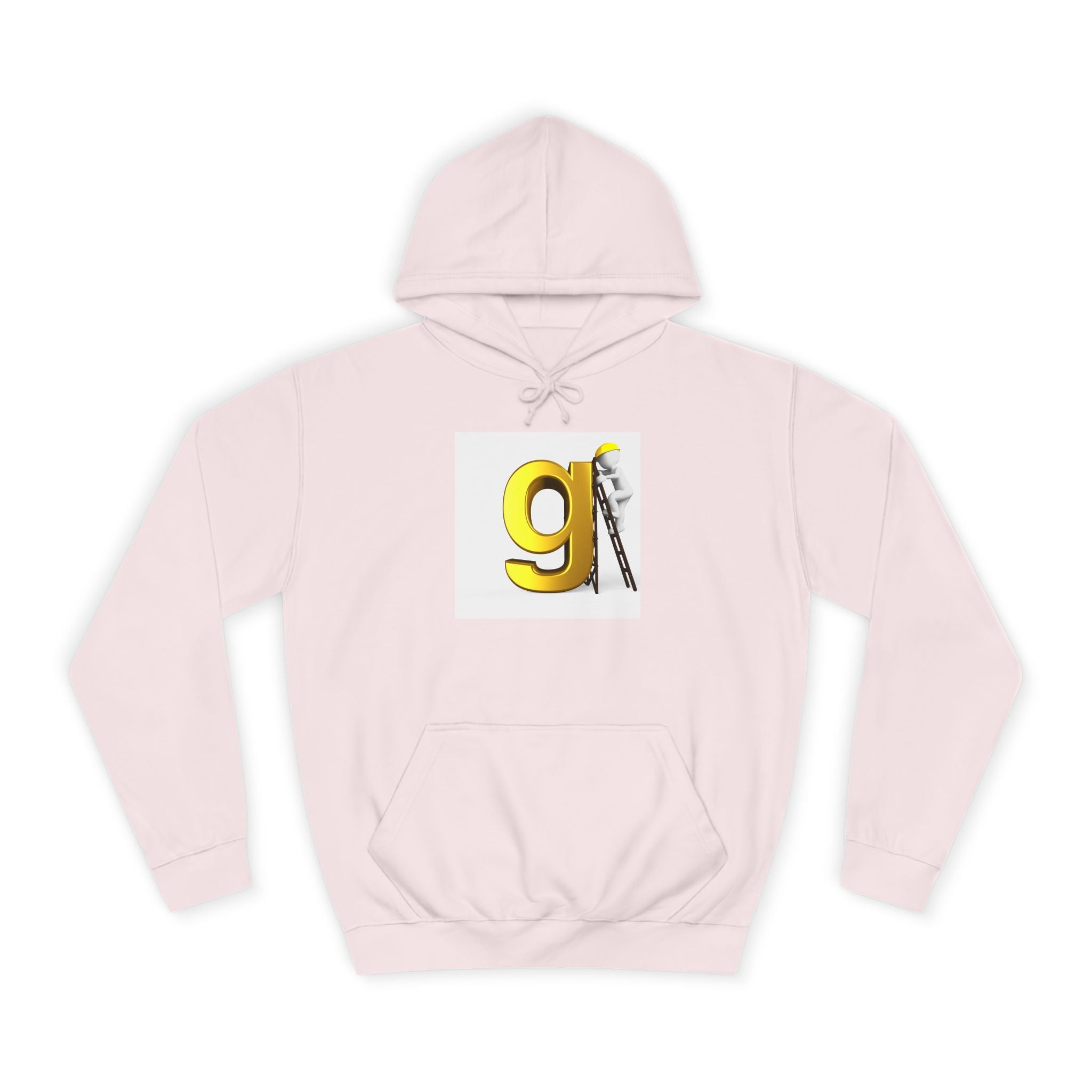 Gold Letter G with Painter Character Hoodie | Initial Monogram