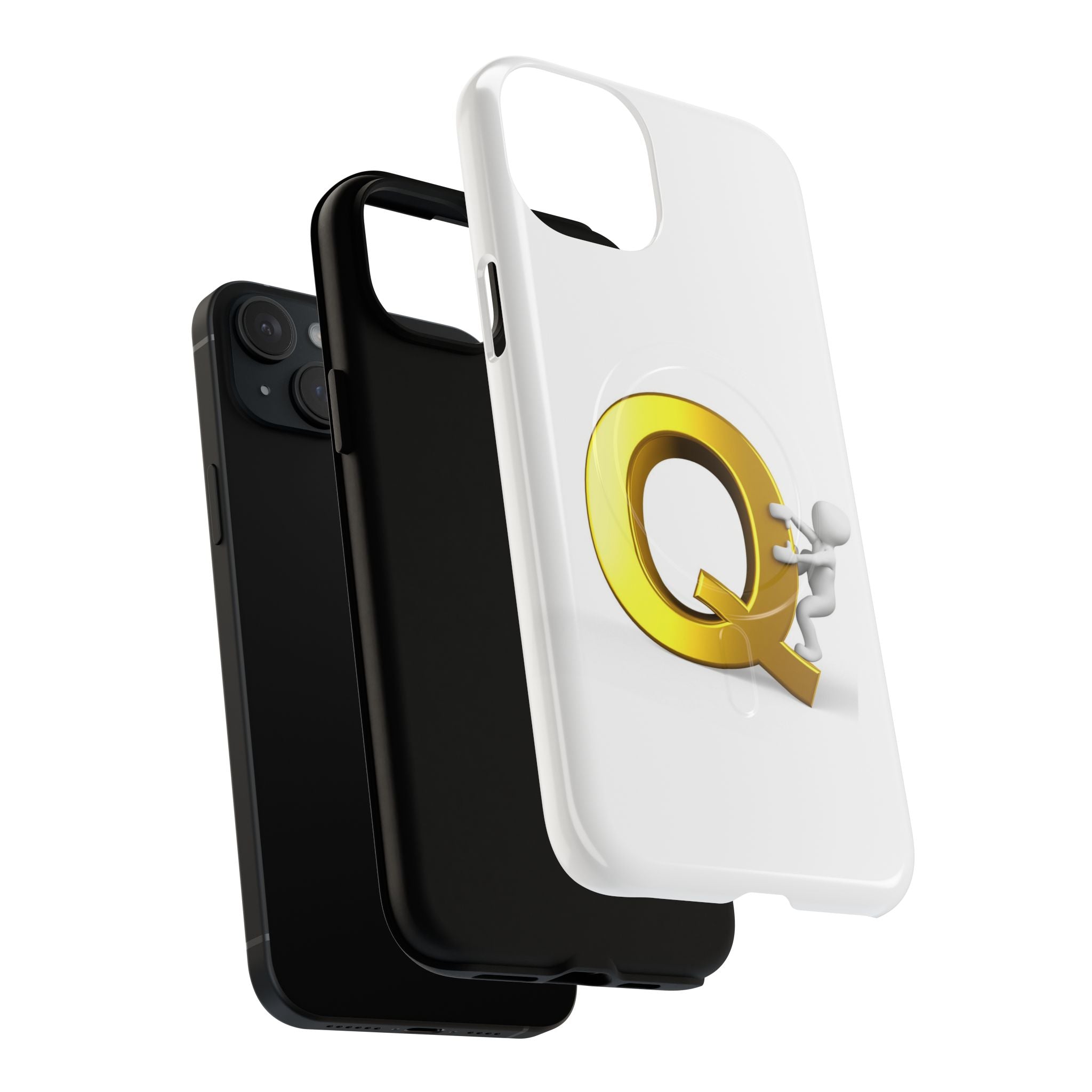 Gold Letter Q design phone case | Magnetic Tough Case