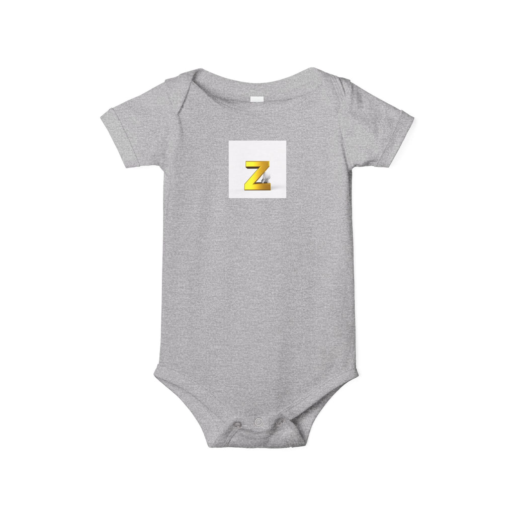 Gold Letter Z Infant Onesie | Baby Bodysuit Monogram