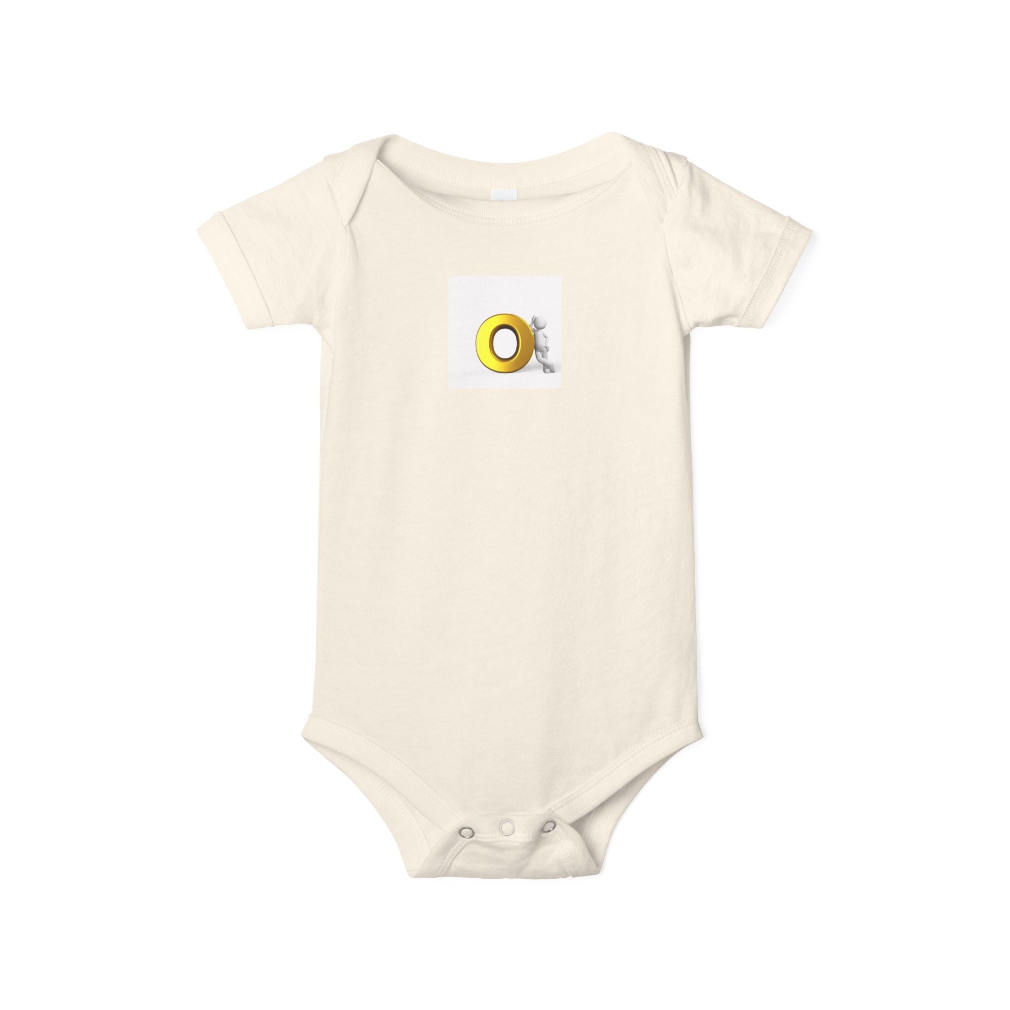 Grenouillère bébé lettre O or | Dors-bien bébé
