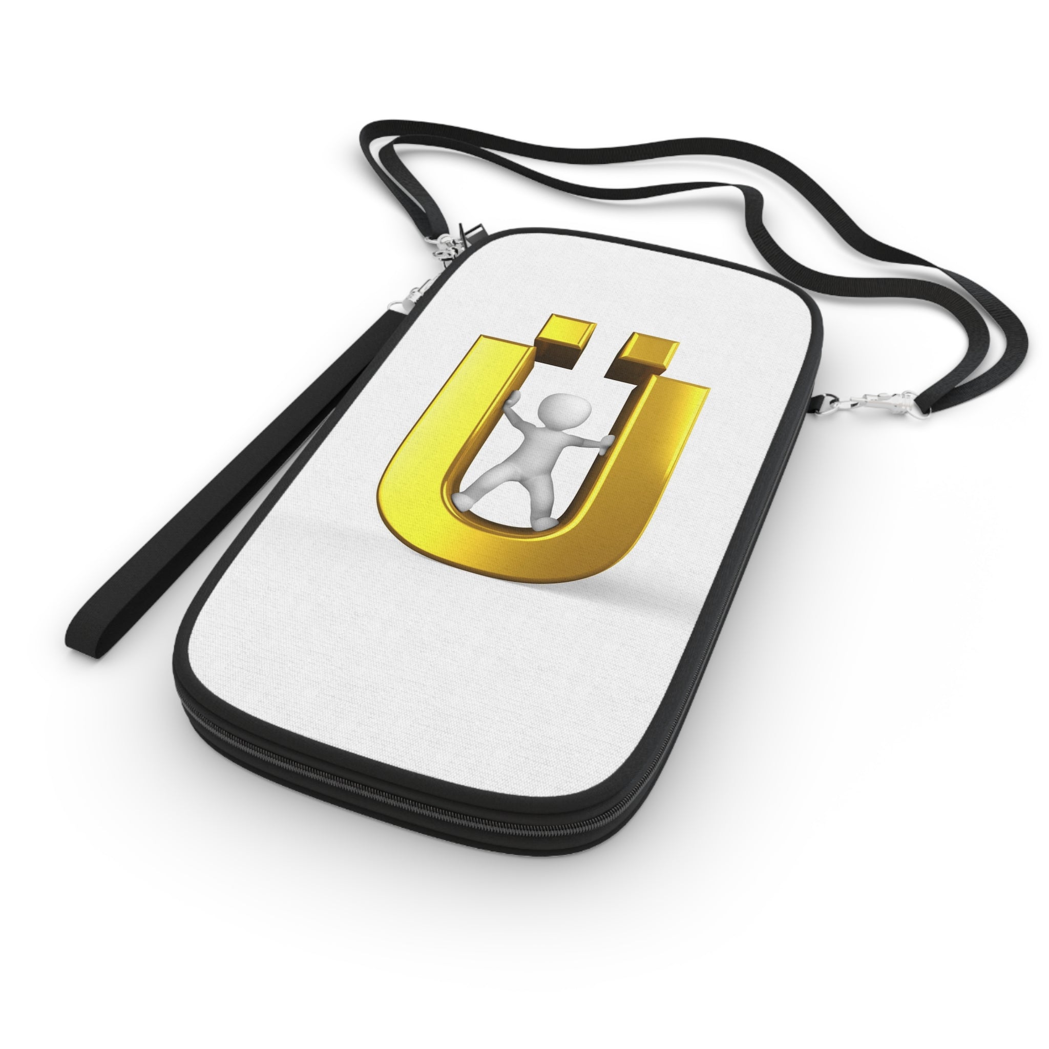 3D Gold Letter Ü Figure Passport Wallet | Travel Document Organizer
