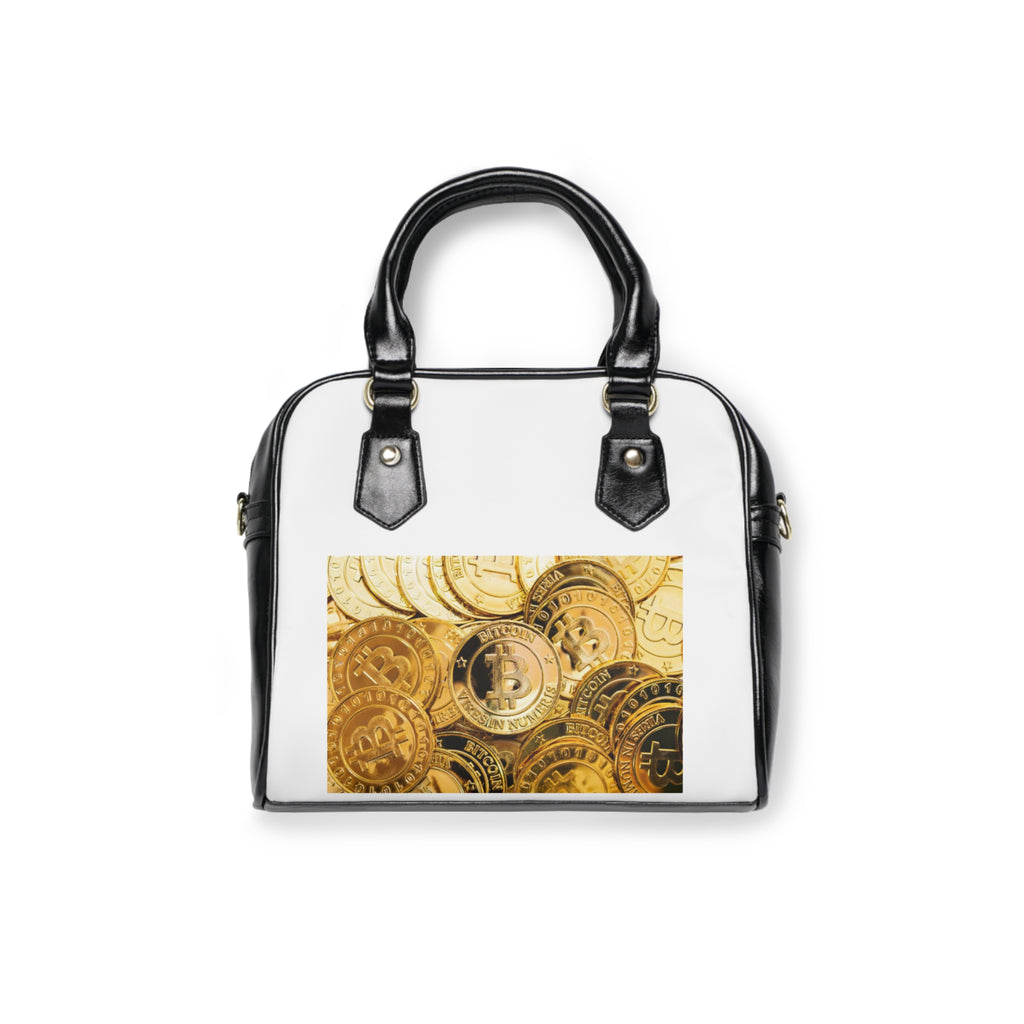Bitcoin Shoulder Handbag | Retro Coin Pattern Purse