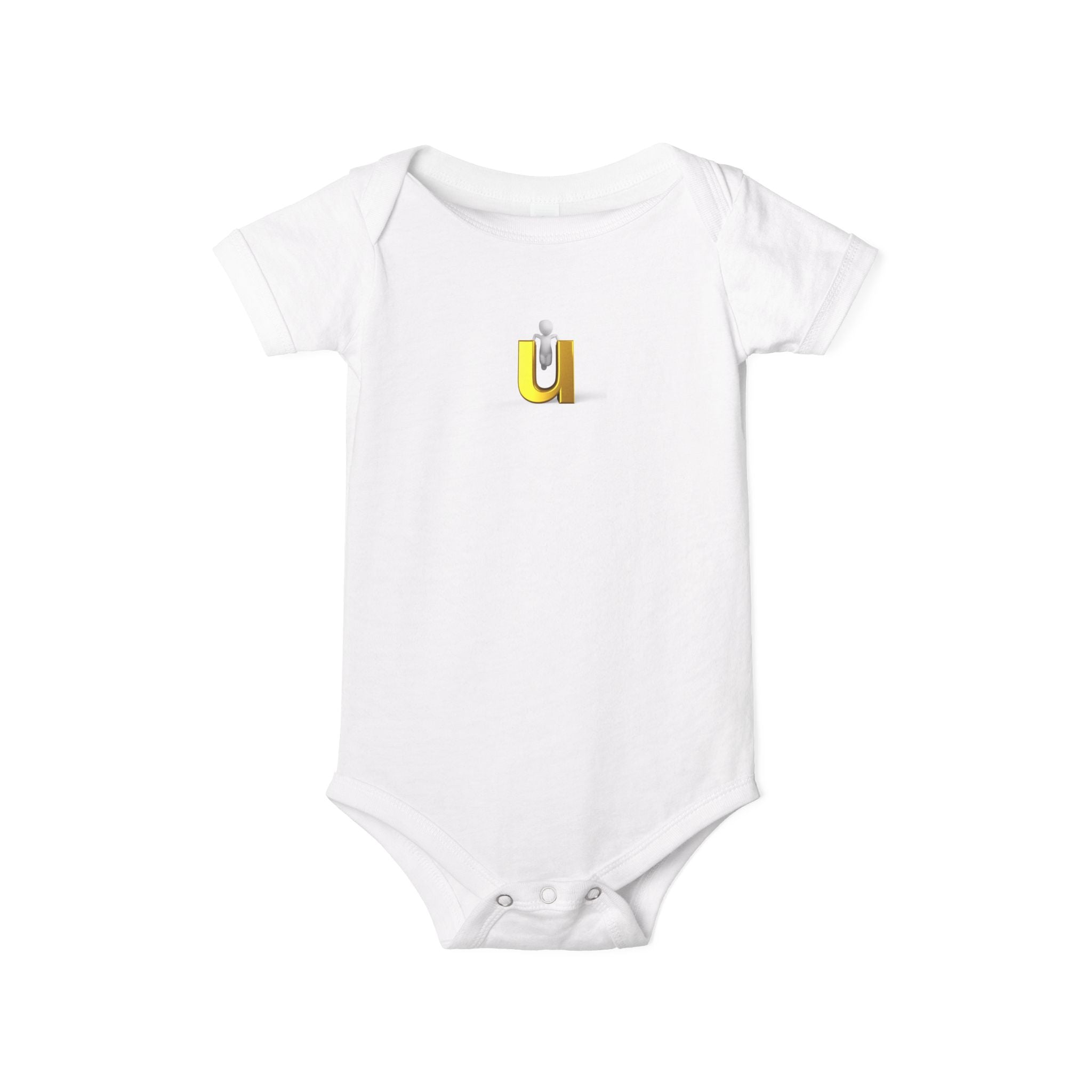 Body pour bébé avec monogramme soleil lettre U | Grenouillère