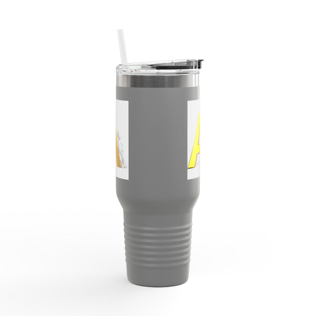 Yellow 3D Letter A Initial Travel Mug | 40oz Insulated Tumbler