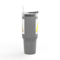 Yellow 3D Letter A Initial Travel Mug | 40oz Insulated Tumbler