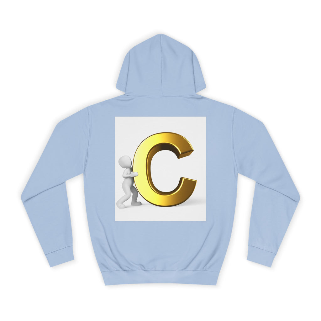 Gold Letter C Hoodie | Monogram Initial C Sweatshirt