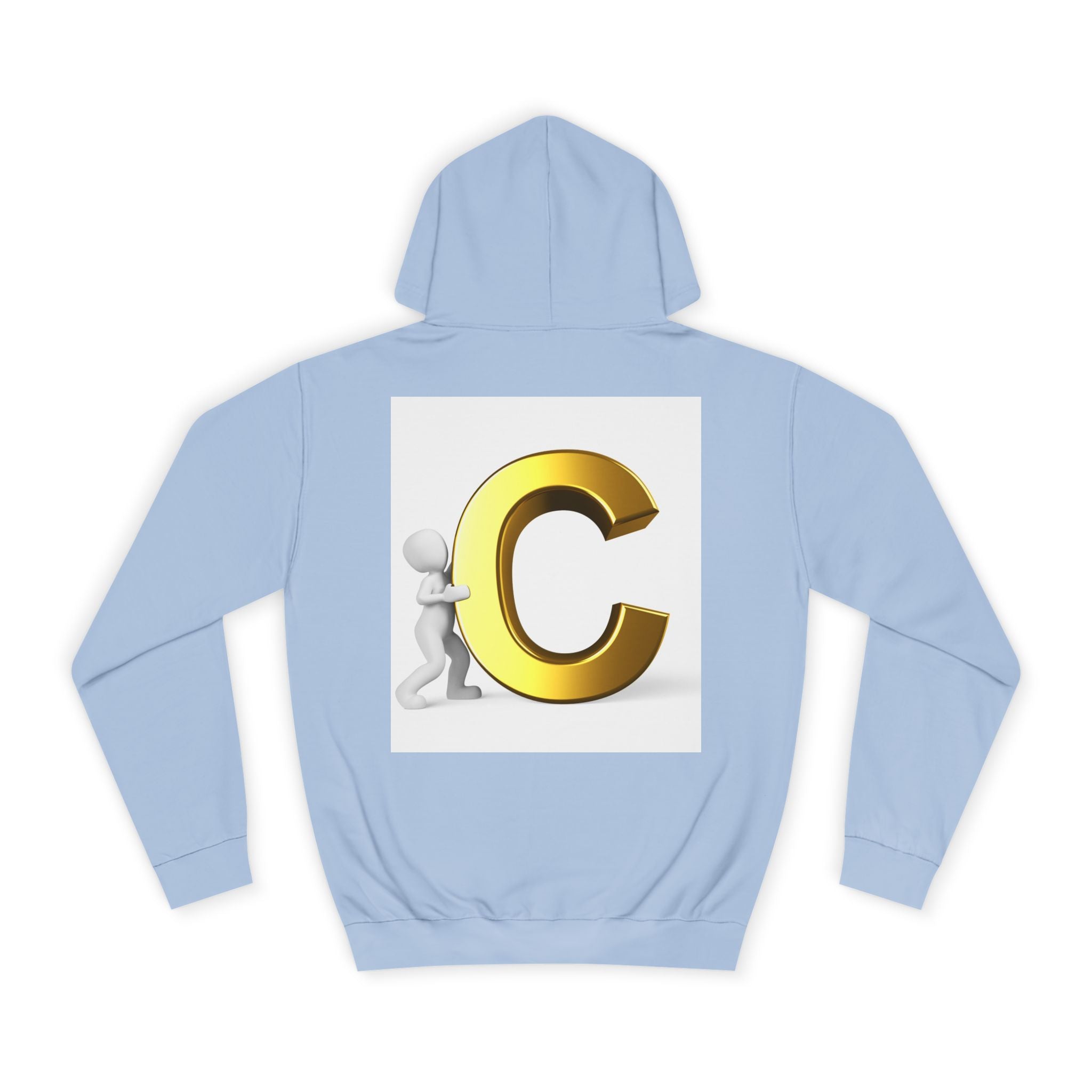 Gold Letter C Hoodie | Monogram Initial C Sweatshirt