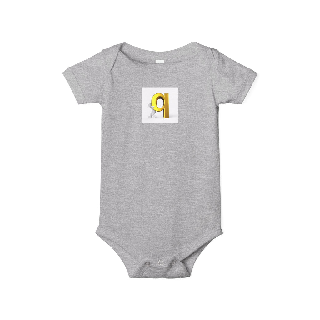 Letter q Illustration Onesie | Minimal Baby Bodysuit