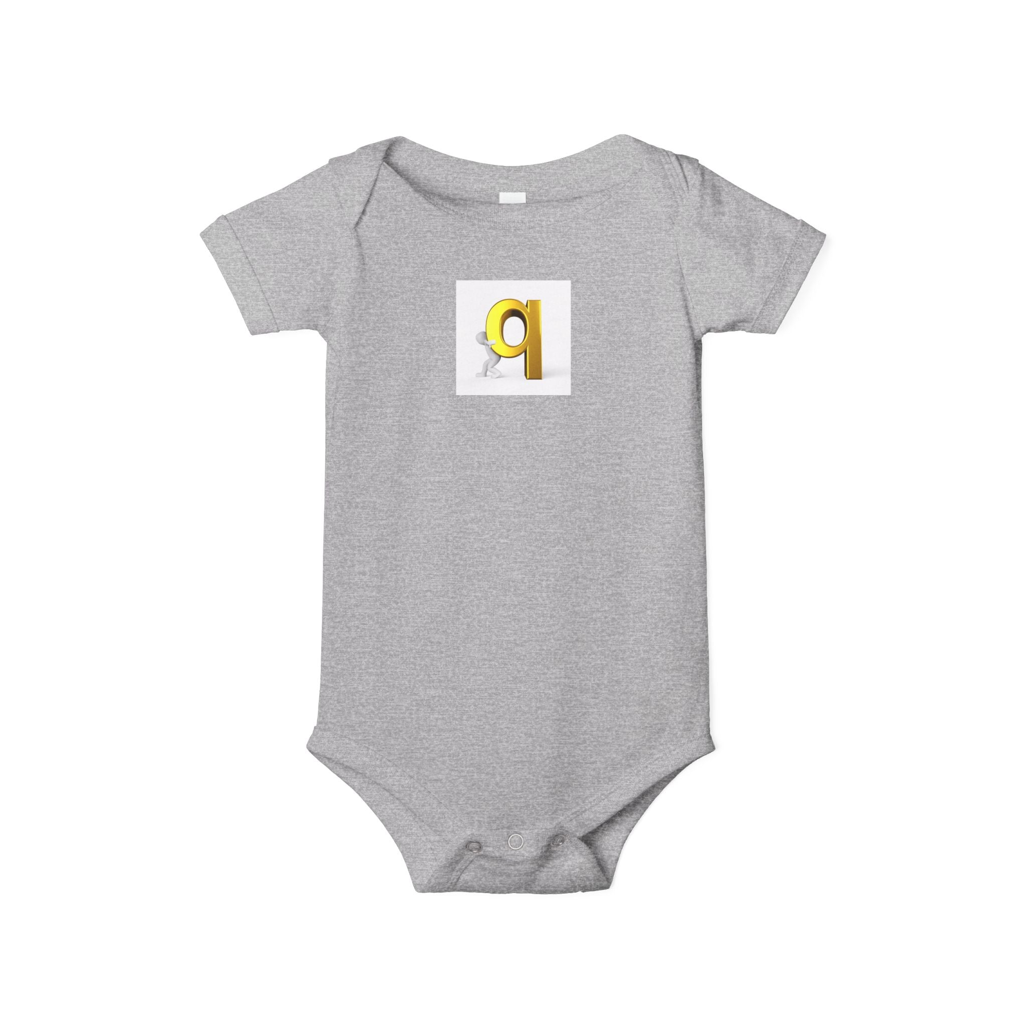 Letter q Illustration Onesie | Minimal Baby Bodysuit