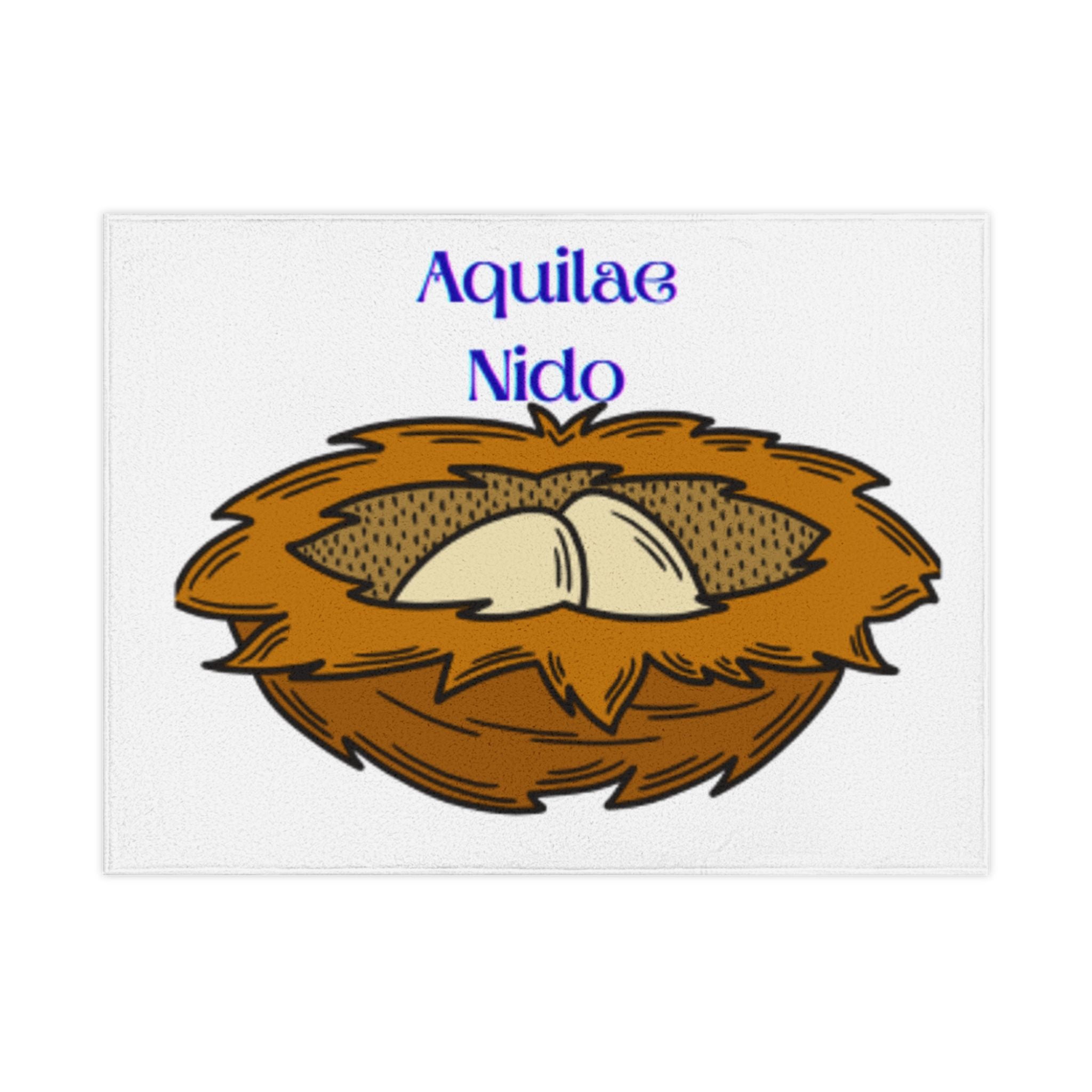Eagle Nest Illustration Toddler Blanket | Aquilae Nido | Baby Bird Nesting Print