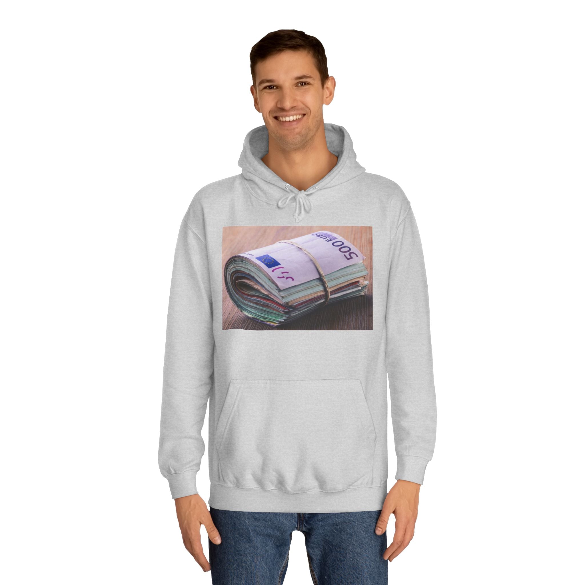 Rolled Currency Stack Hoodie | Money Print, Cash Bundle