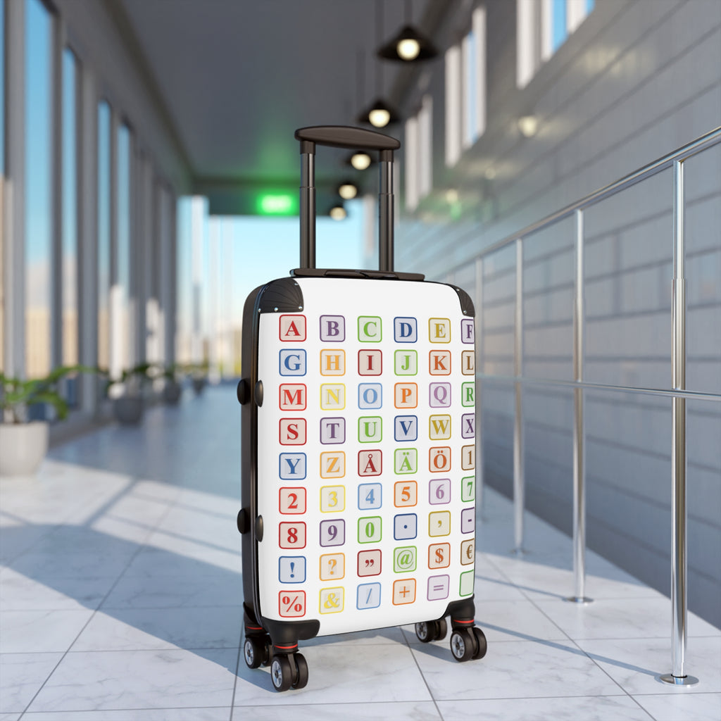 Alphabet Blocks Suitcase | Colorful Letters & Numbers Luggage