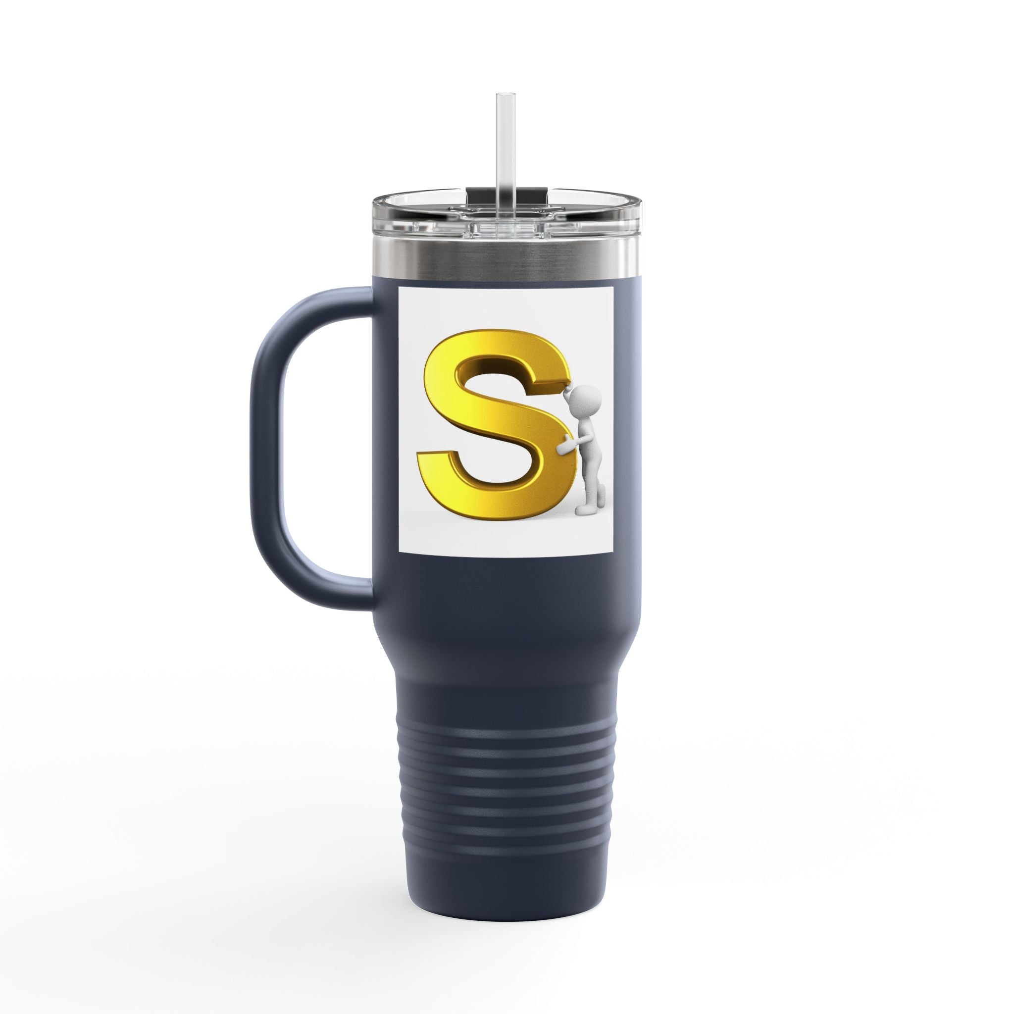 Large Gold Letter S monogram | Travel Mug