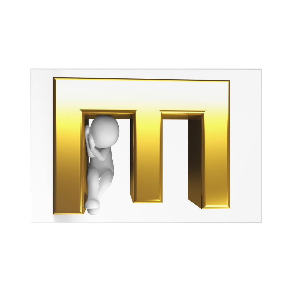 Gold 3D Letter E Postcards, Alphabet Letter E Stationery Set (7 pcs)