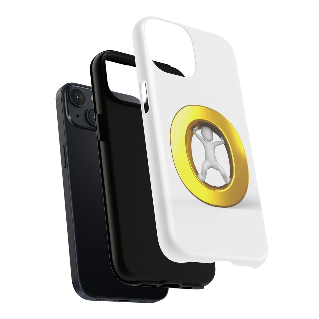 3D Gold Letter O Figure Phone Case | Tough Magnetic Case