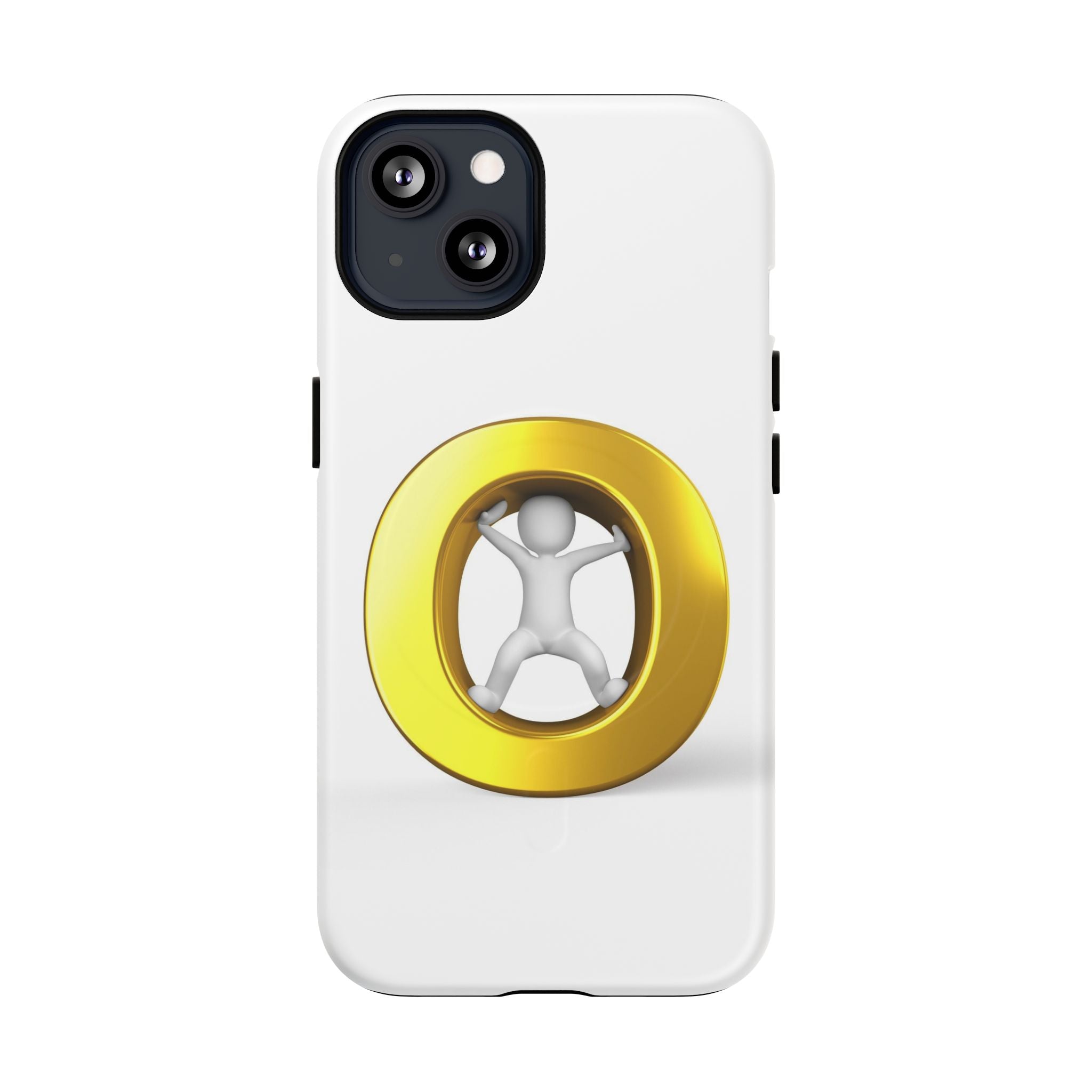 3D Gold Letter O Figure Phone Case | Tough Magnetic Case