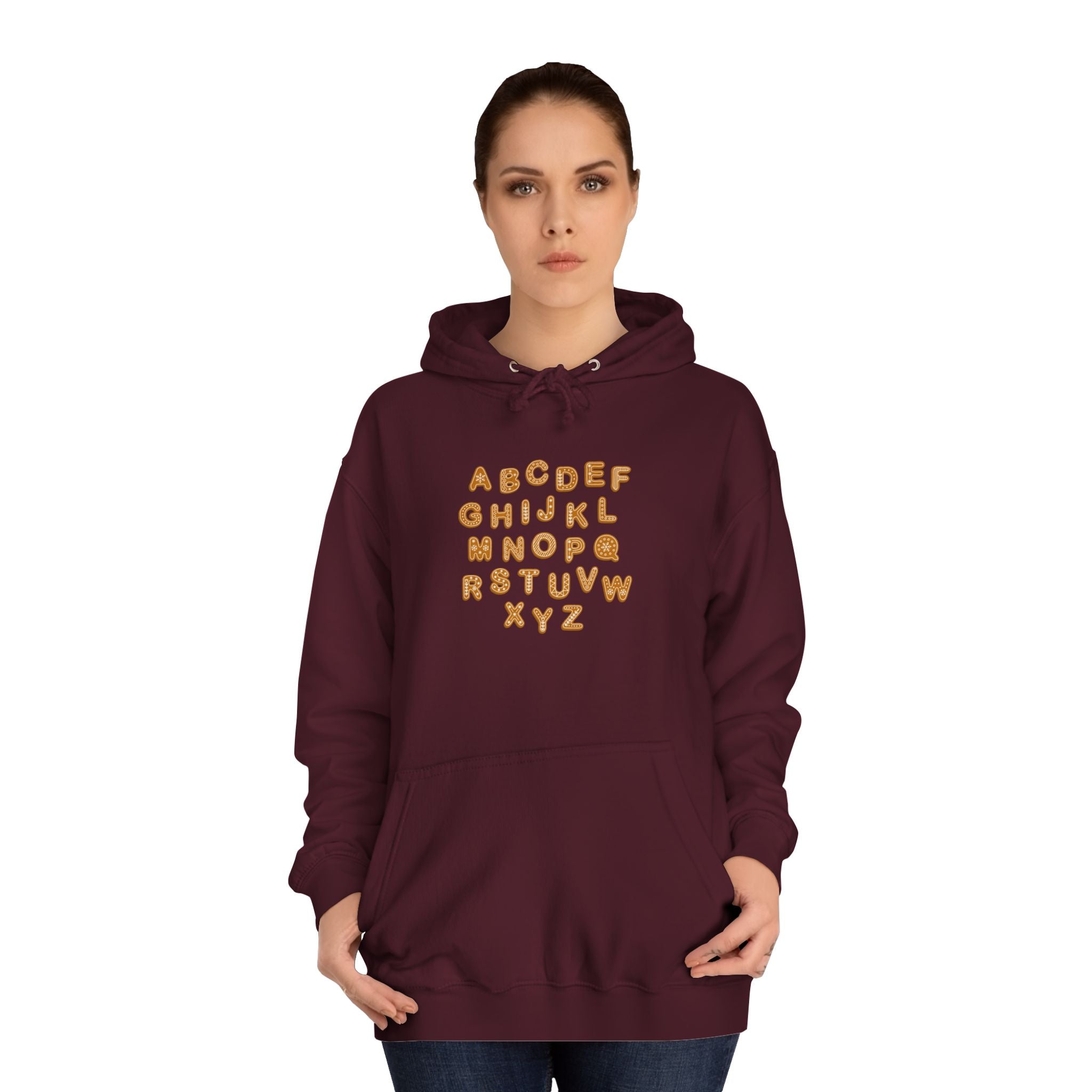 Cookie Alphabet Hoodie | Letters A to Z Cookie Font Sweatshirt