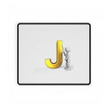 Gold Letter J Illustration Desk Mat | Alphabet Initial Mousepad