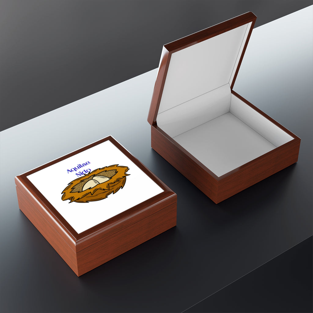 Bird Nest Illustration Jewelry Box | Illustrated Nest Trinket Box