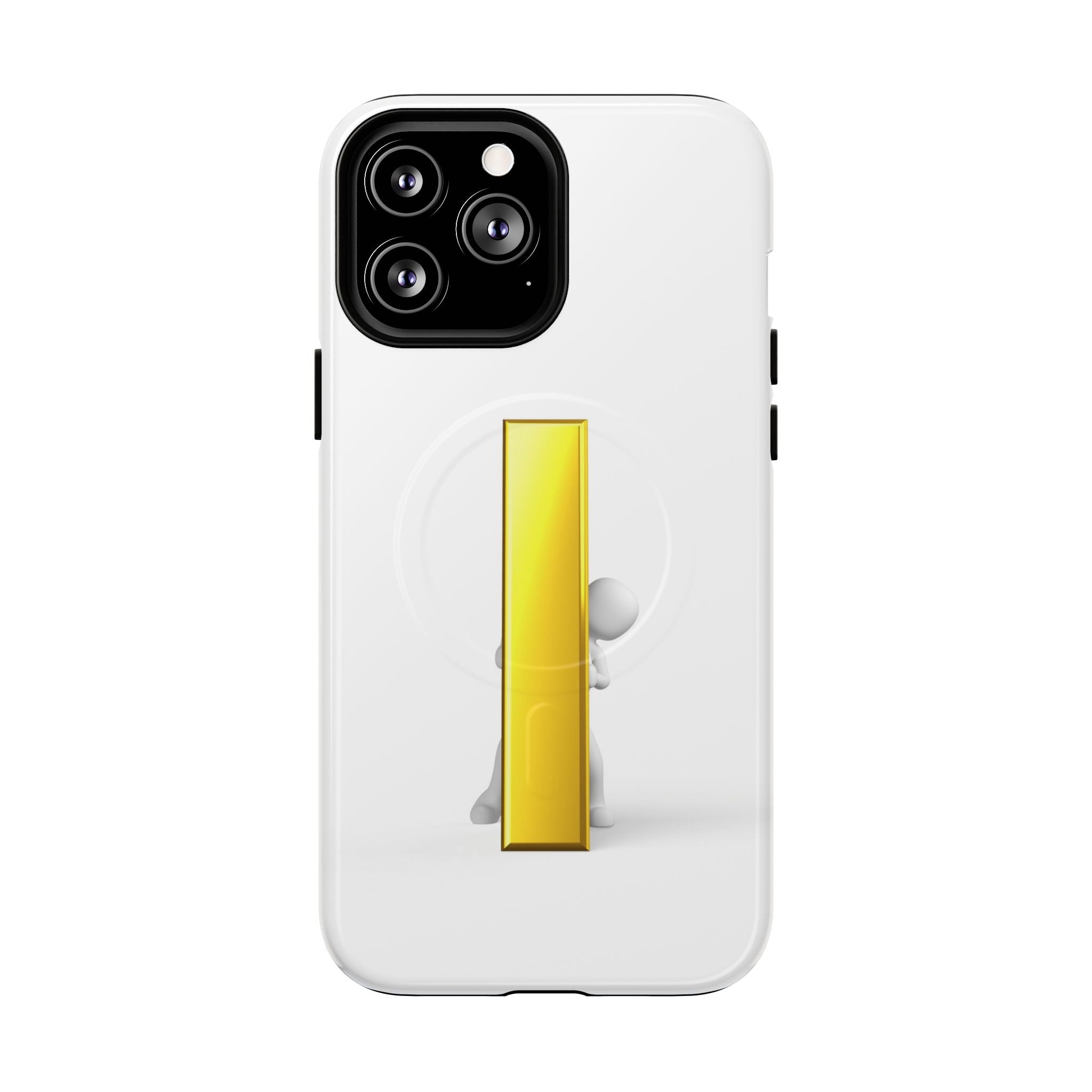 Yellow Gold Letter i 3D Figure phone case | Tough Magnetic Case
