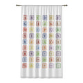 Alphabet Blocks Window Curtain | Colorful ABC Letters, Numbers & Symbols