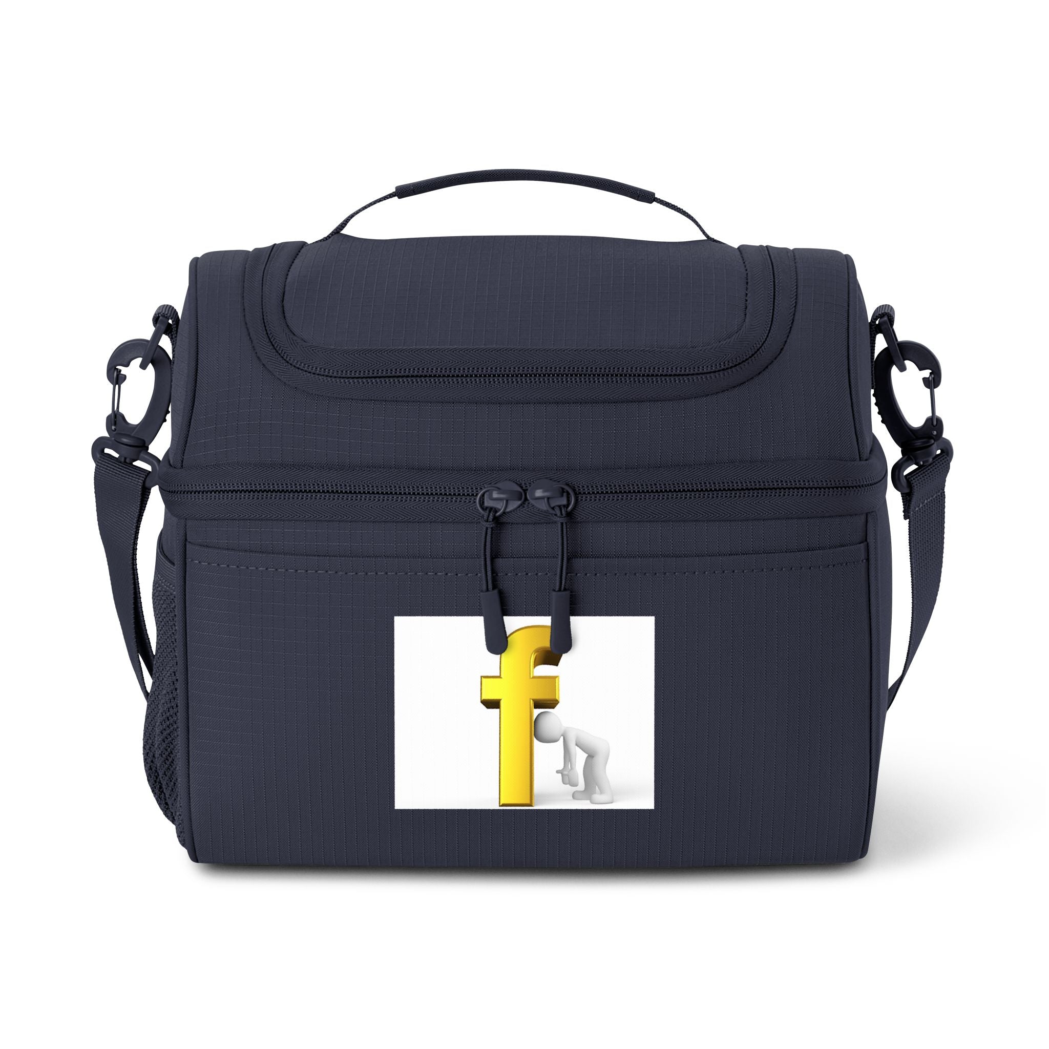 Yellow 3D Letter F with Hand Cooler Bag | Monogram Initial Cooler