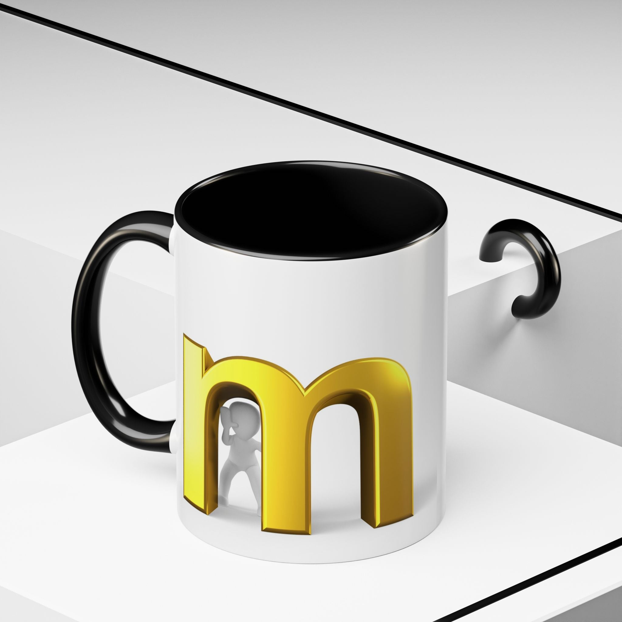 Gold Letter M Monogram Mug | Accent Coffee Mug