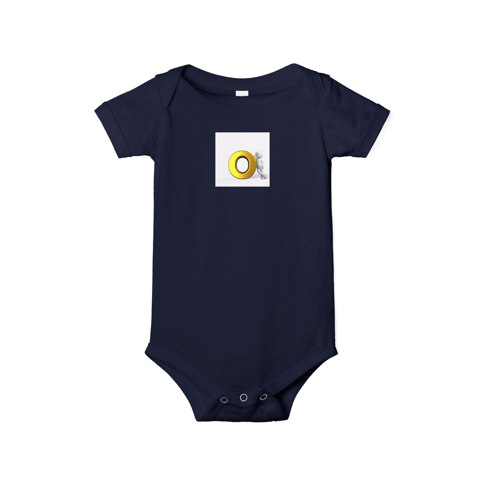 Grenouillère bébé lettre O or | Dors-bien bébé