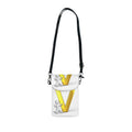 Gold Letter V with Mini Figures Small Cell Phone Wallet | Monogram Phone Pouch