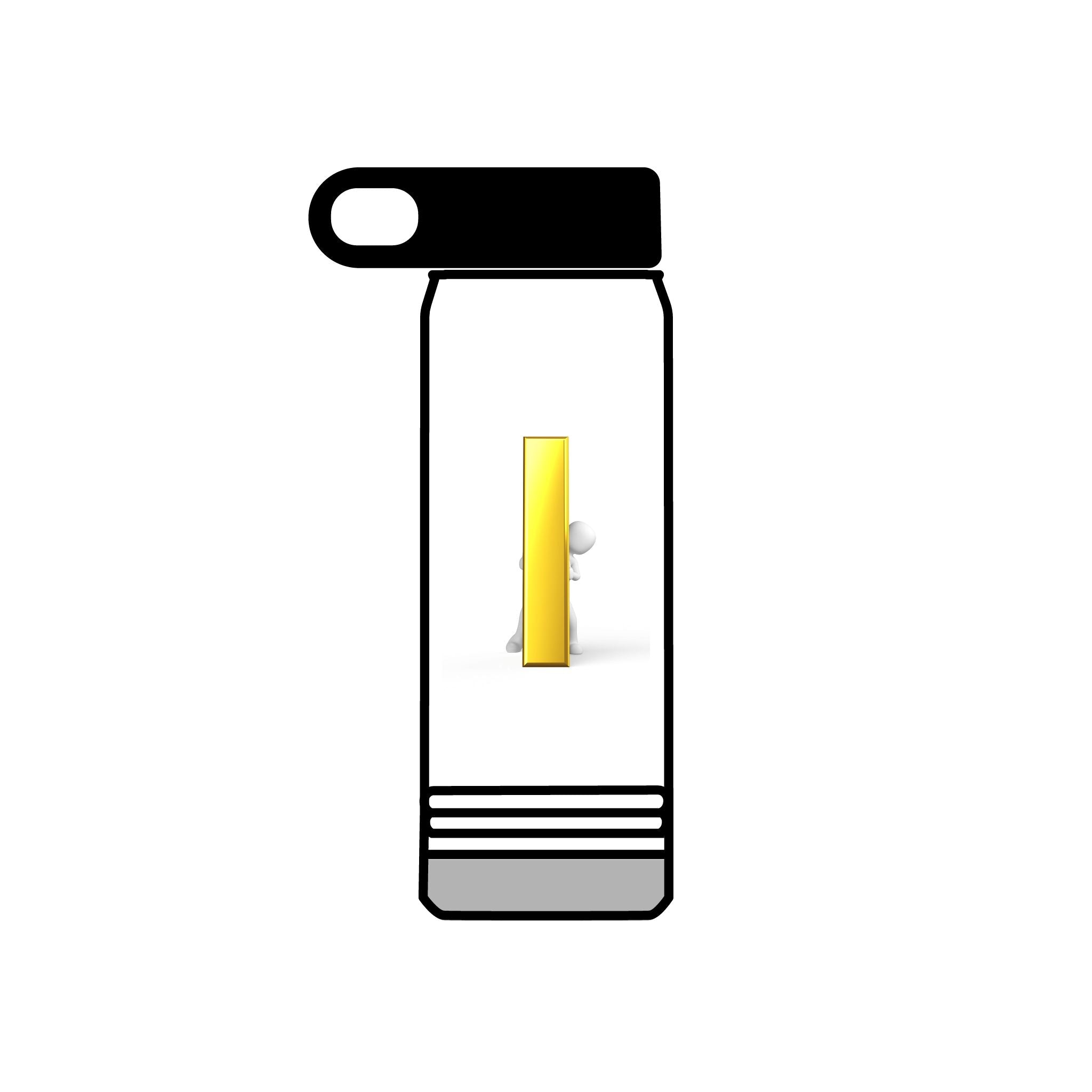 Yellow Door with Peekaboo Character Water Bottle | 20oz Stainless