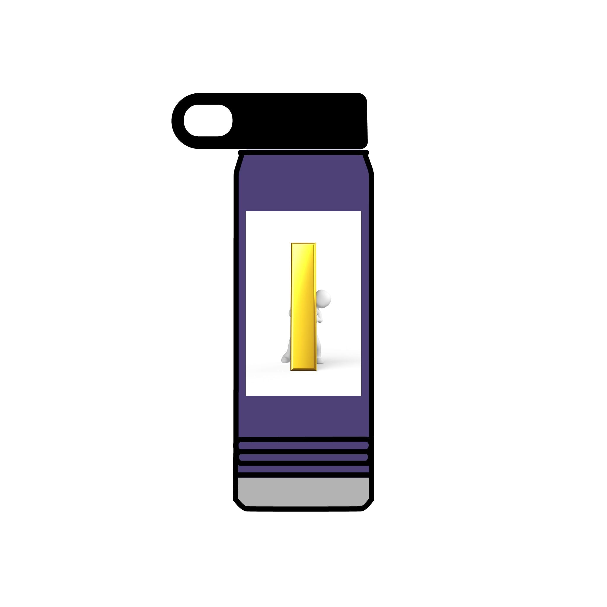 Yellow Door with Peekaboo Character Water Bottle | 20oz Stainless