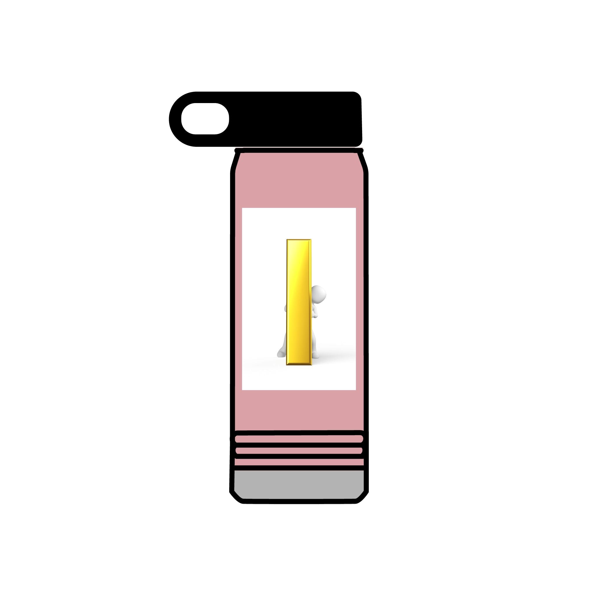 Yellow Door with Peekaboo Character Water Bottle | 20oz Stainless