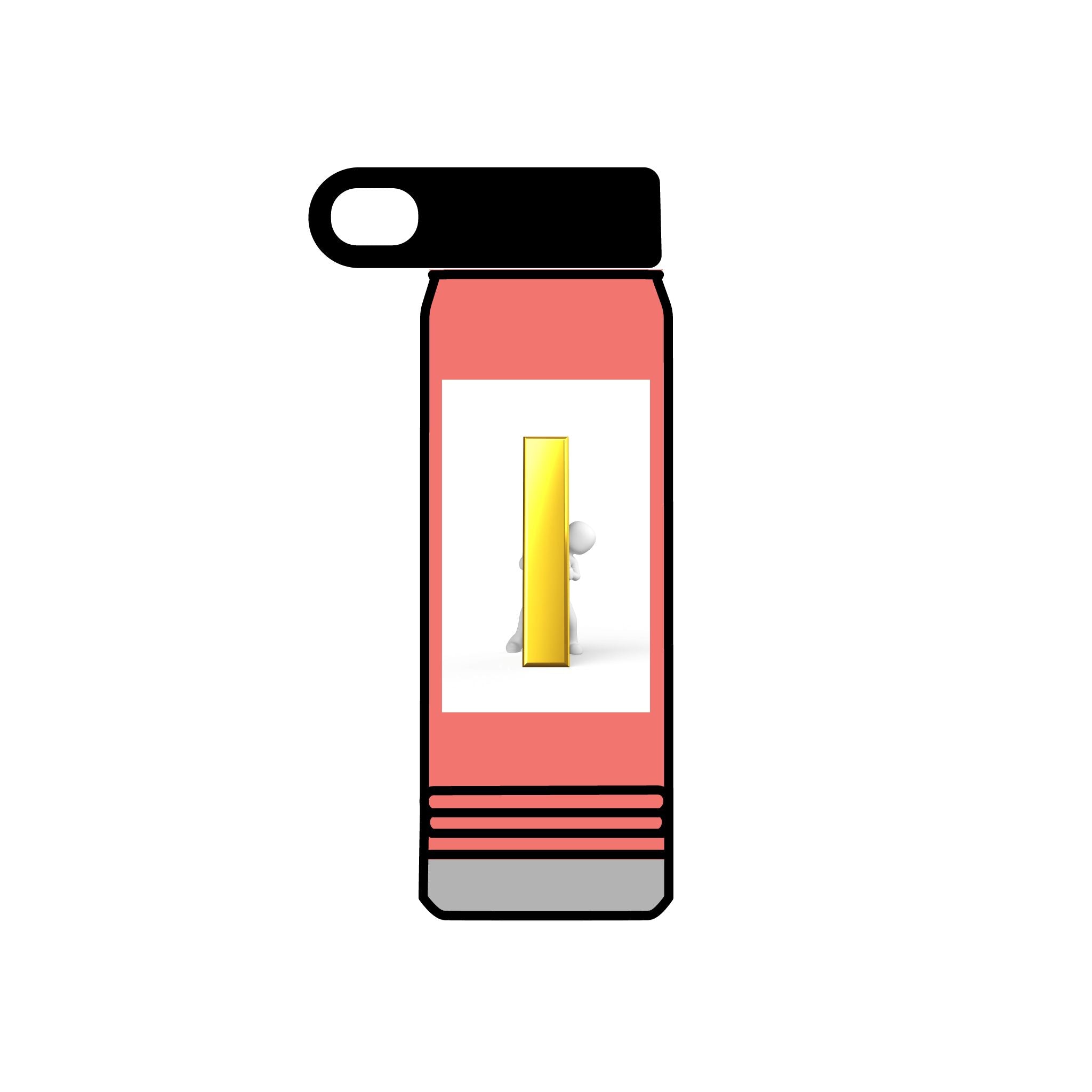 Yellow Door with Peekaboo Character Water Bottle | 20oz Stainless