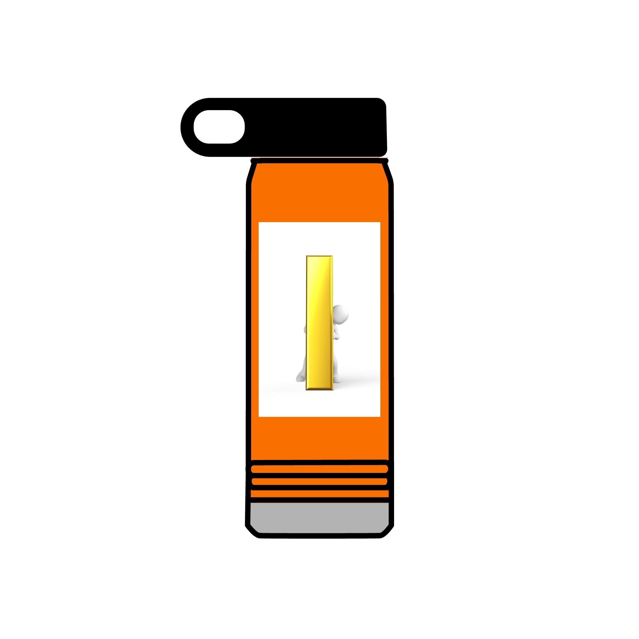Yellow Door with Peekaboo Character Water Bottle | 20oz Stainless