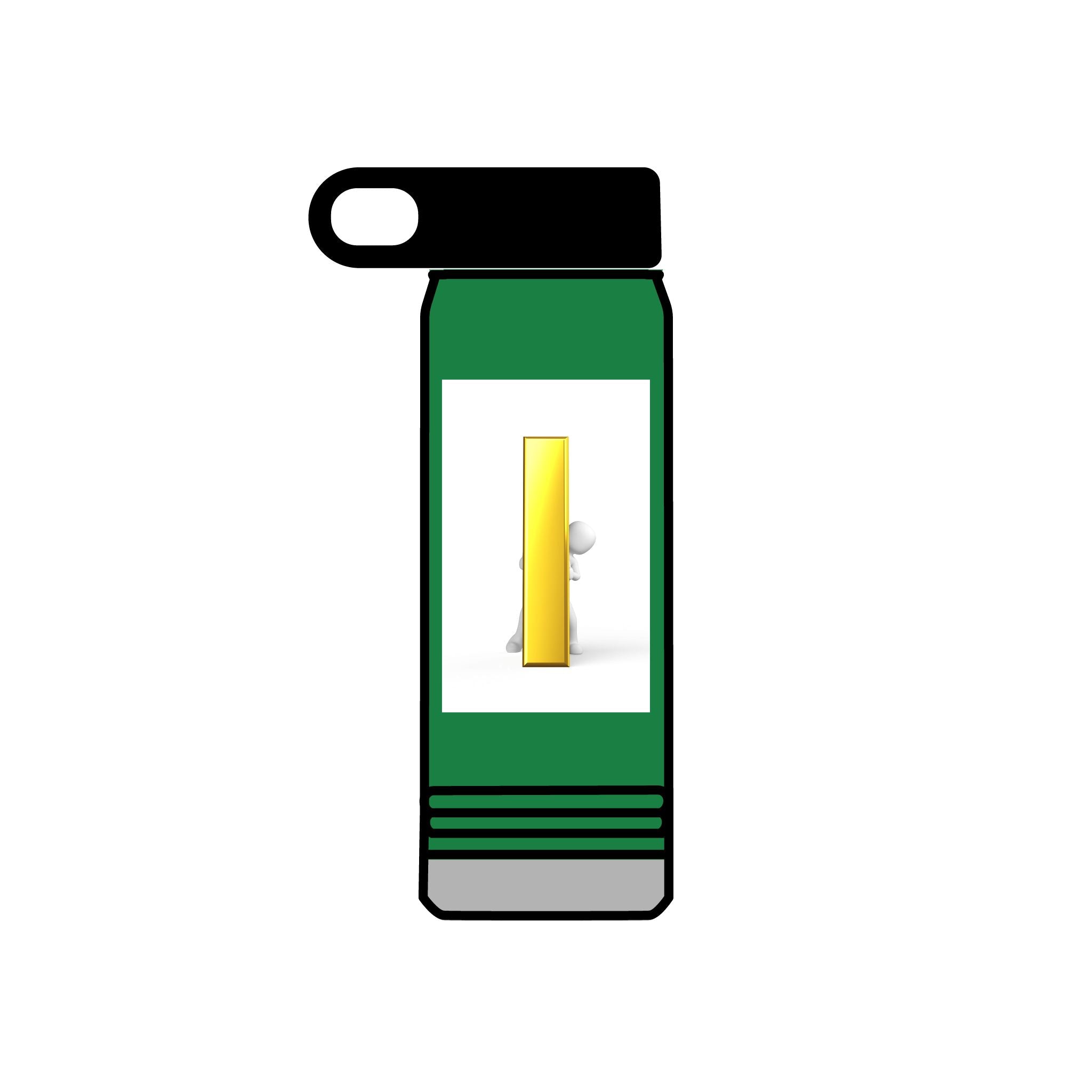 Yellow Door with Peekaboo Character Water Bottle | 20oz Stainless
