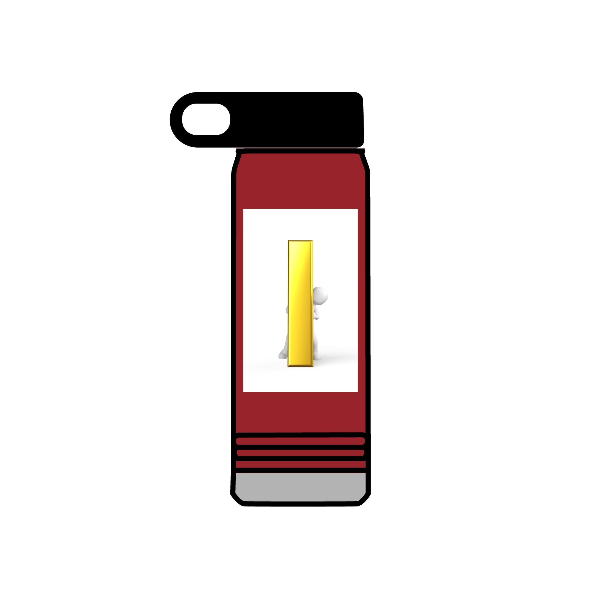 Yellow Door with Peekaboo Character Water Bottle | 20oz Stainless
