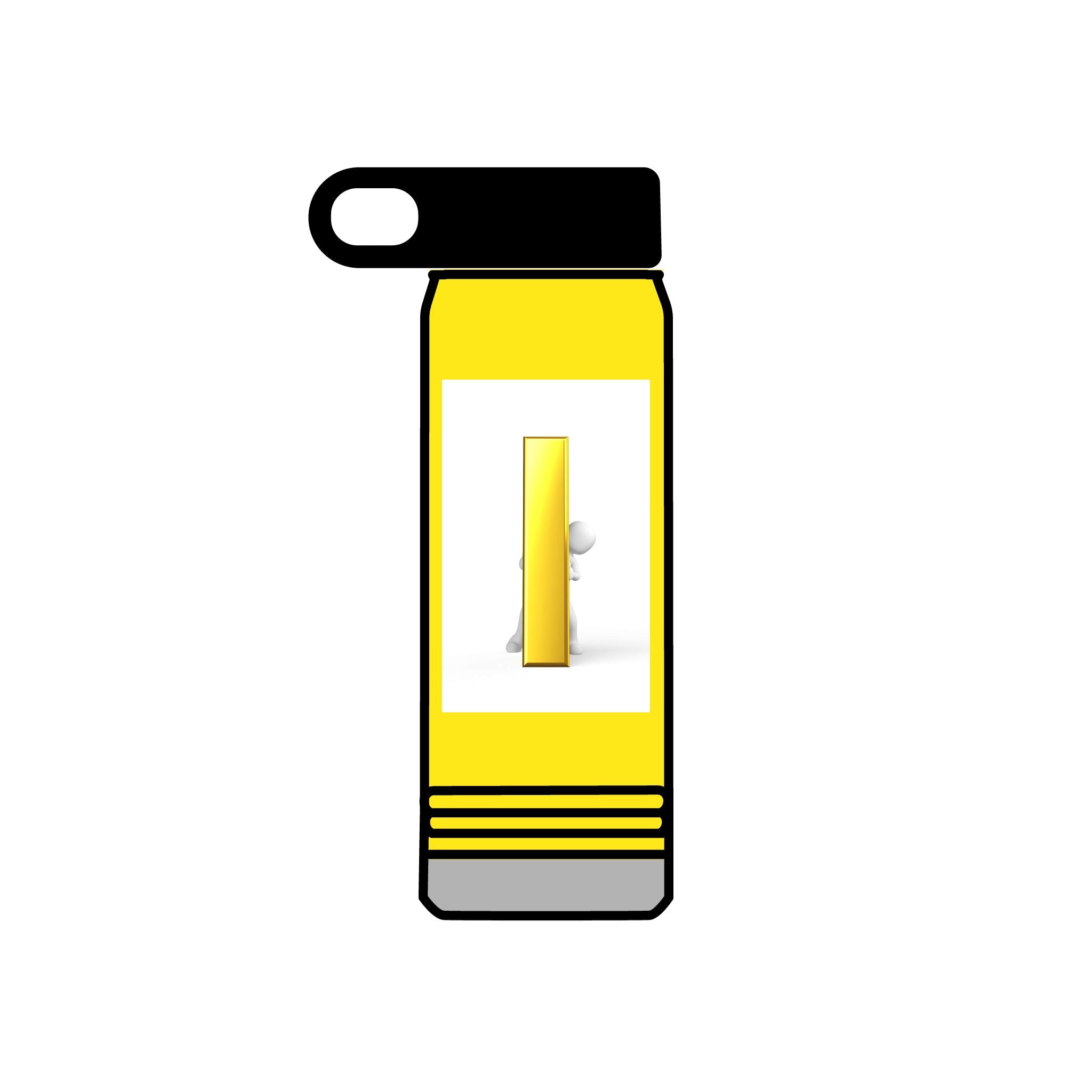Yellow Door with Peekaboo Character Water Bottle | 20oz Stainless