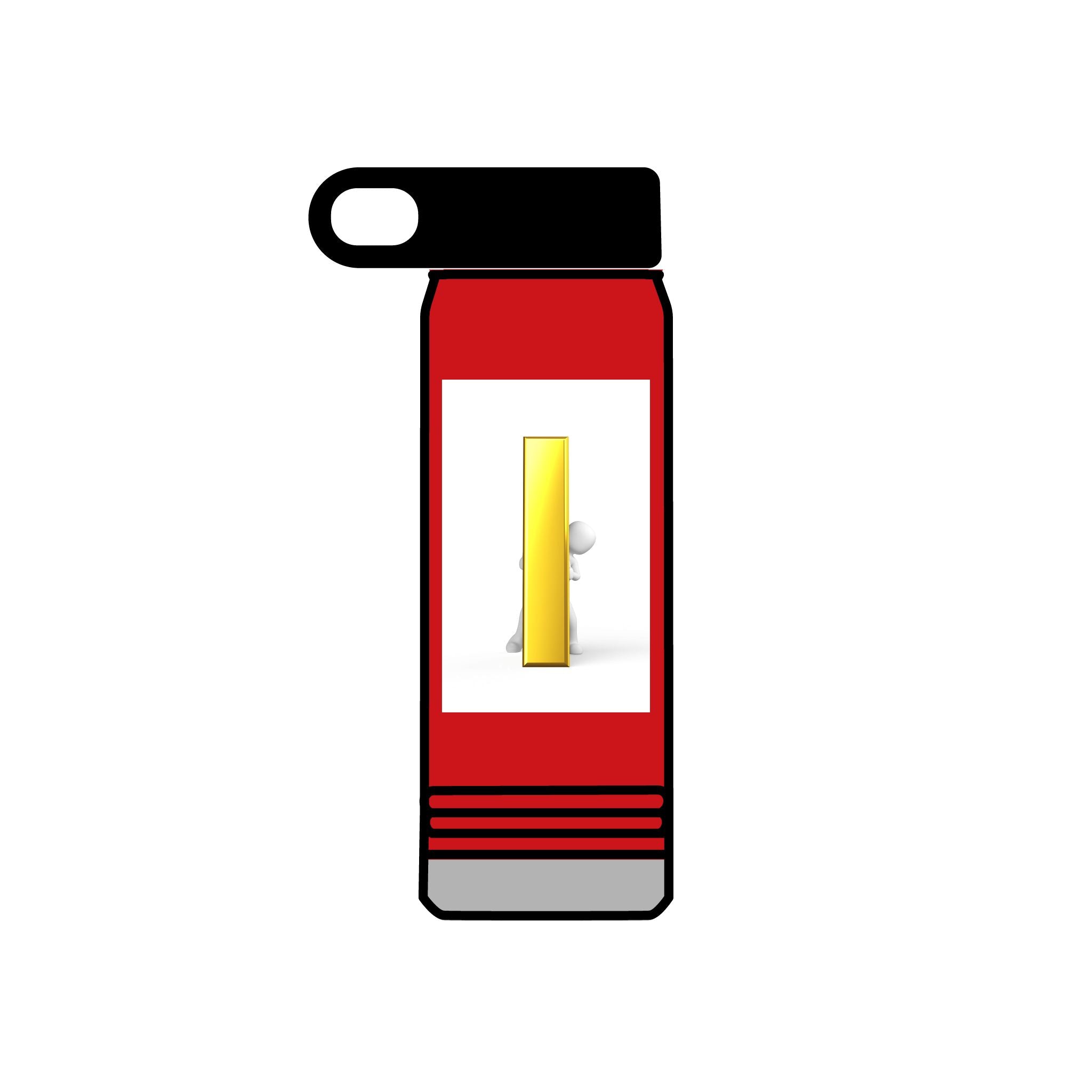 Yellow Door with Peekaboo Character Water Bottle | 20oz Stainless