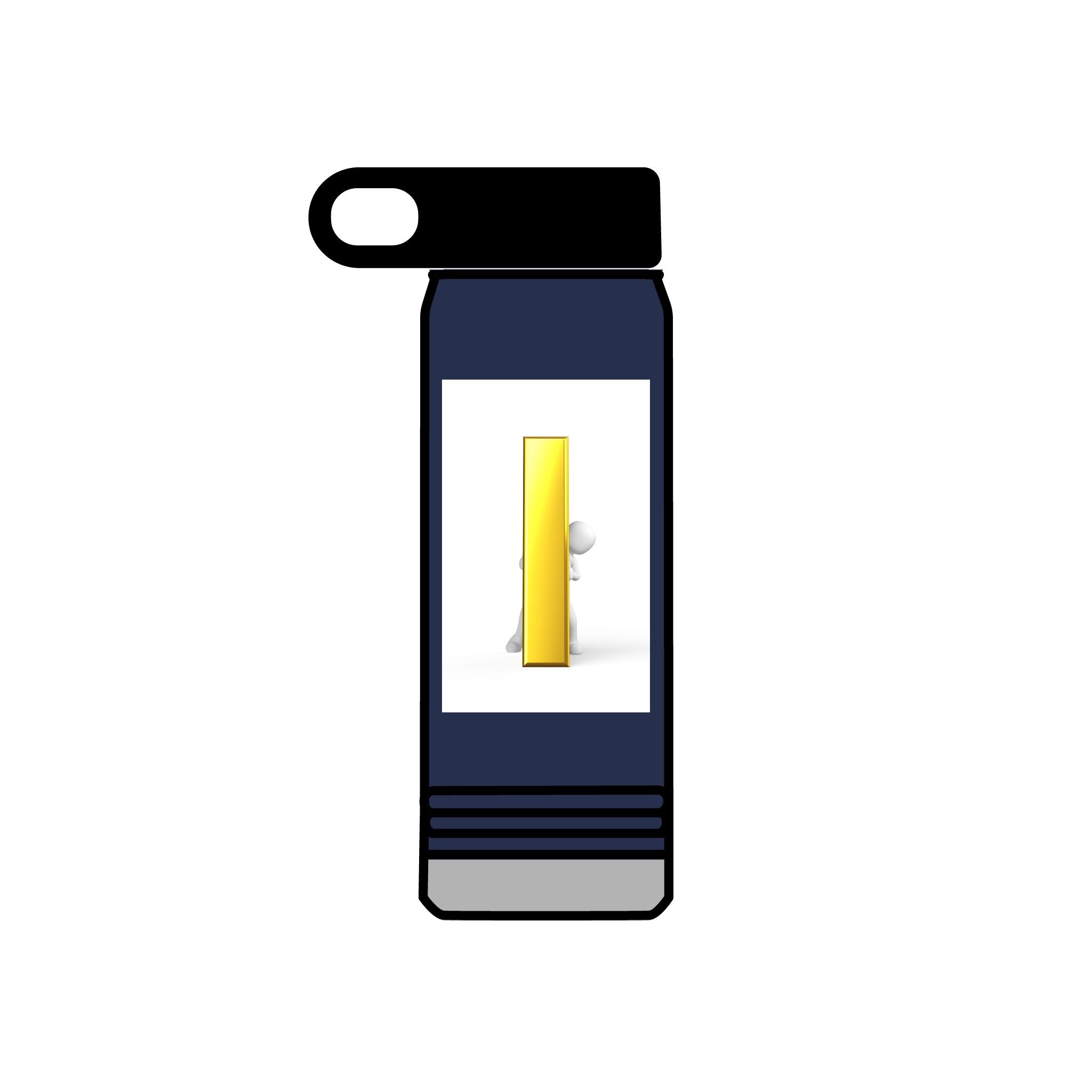 Yellow Door with Peekaboo Character Water Bottle | 20oz Stainless