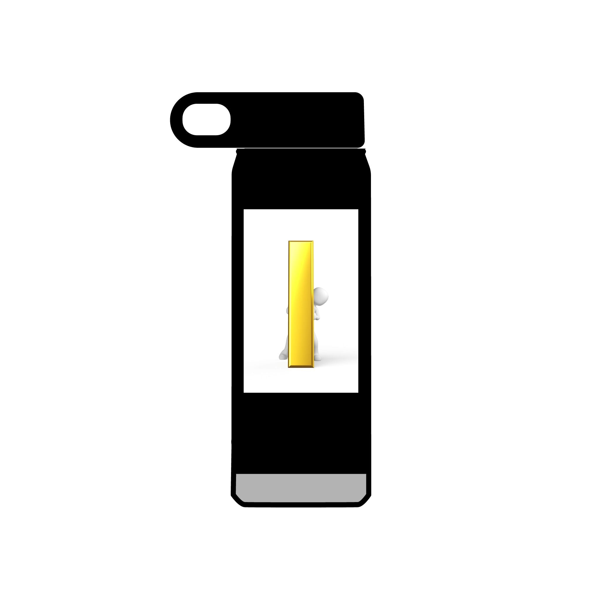 Yellow Door with Peekaboo Character Water Bottle | 20oz Stainless