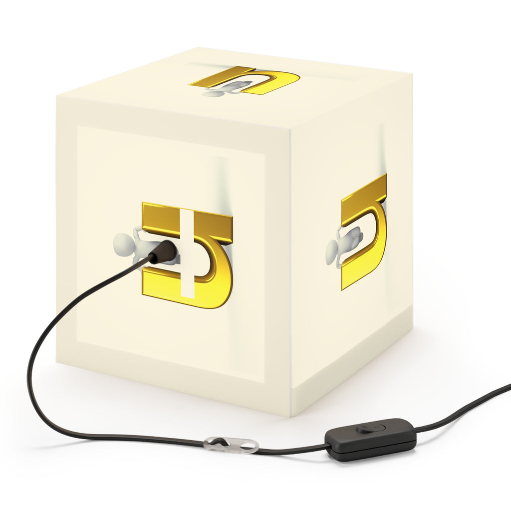 3D Gold Letter U Light Cube Lamp | Monogram Initial Pendant Light