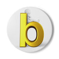 Gold Letter B Monogram Ceramic Coaster | Initial Drink Coaster, Cork Back