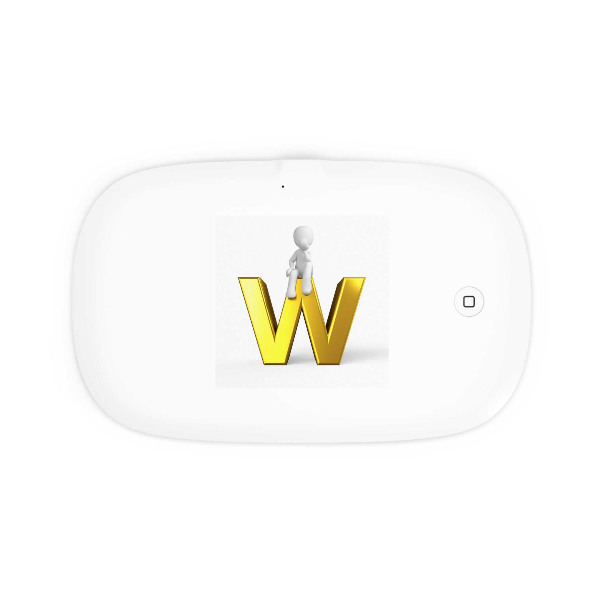 3D Gold W Letter Logo UV Phone Sanitizer and Wireless Charging Pad