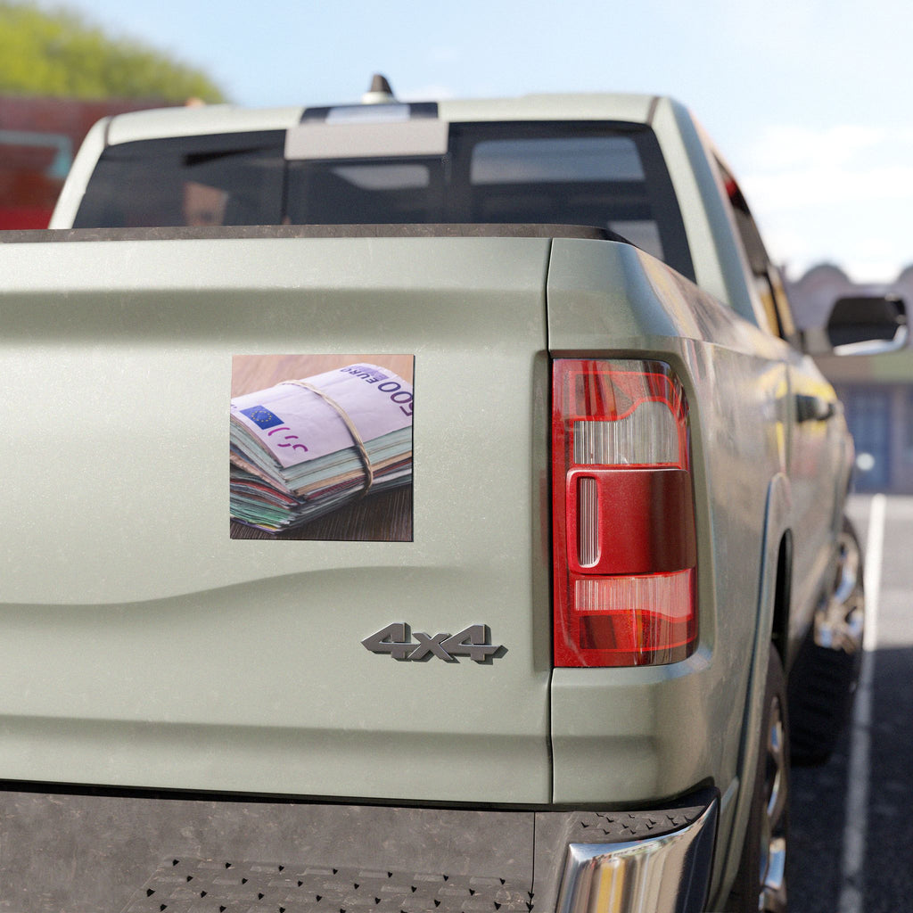 Stack of Euro Bills Car Magnet | Money Cash Photo Magnet