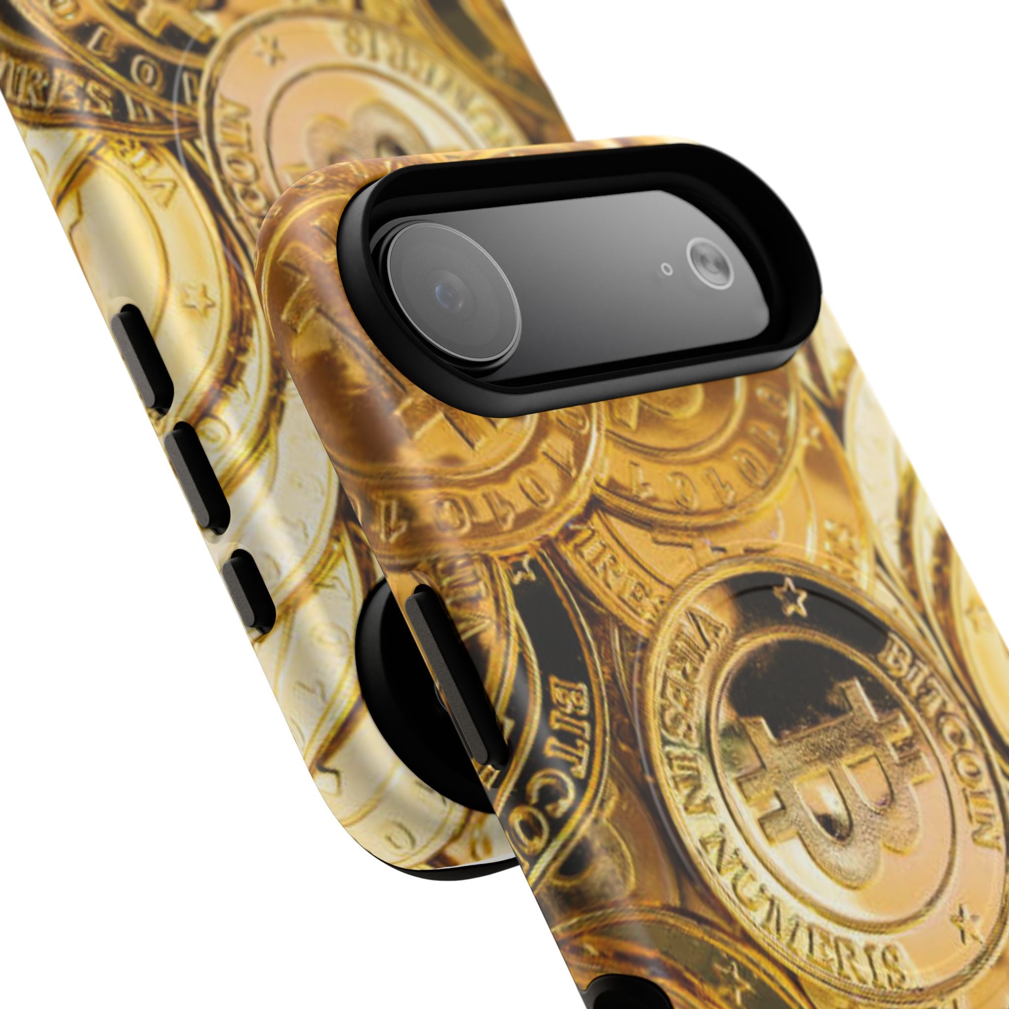 Gold Bitcoin Coins Phone Case | Tough Magnetic Case