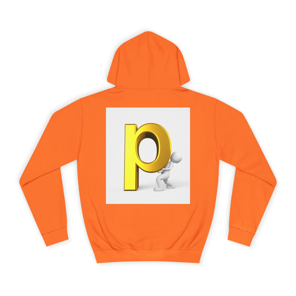 3D Letter P Character Hoodie | Initial P Monogram Pullover